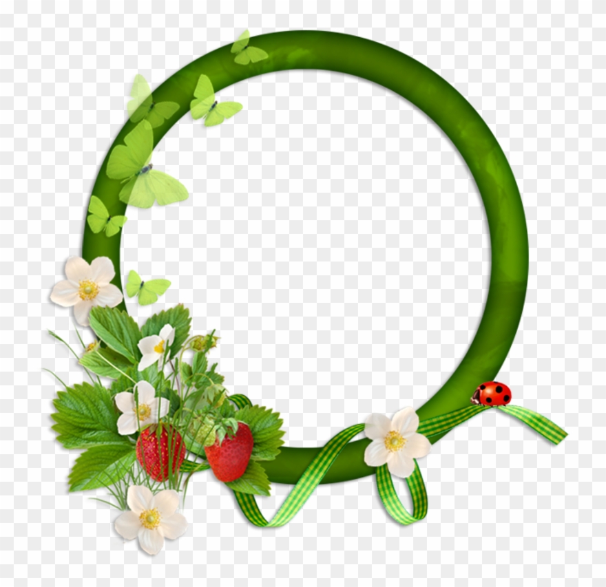 Strawberry Garden, Frames, Strawberries Garden - Clip Art - Png Download