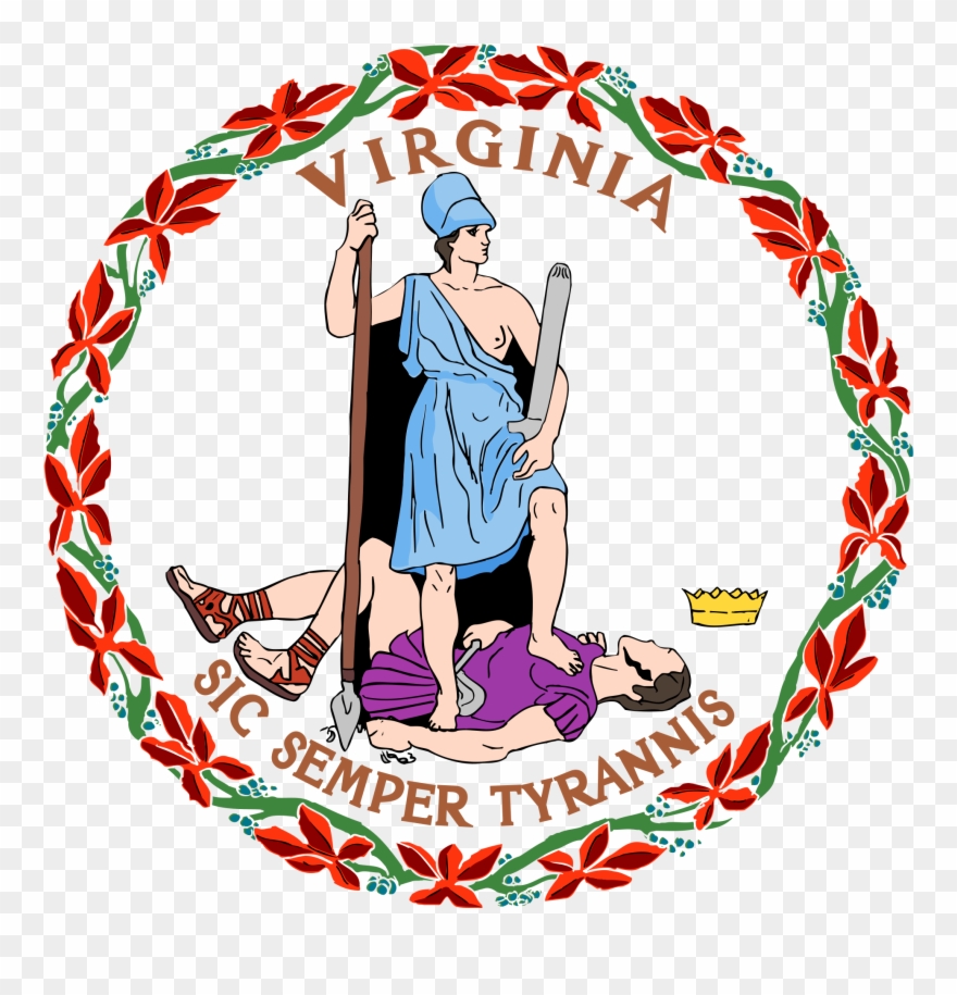 Open - Sic Semper Tyrannis Virginia Seal Clipart