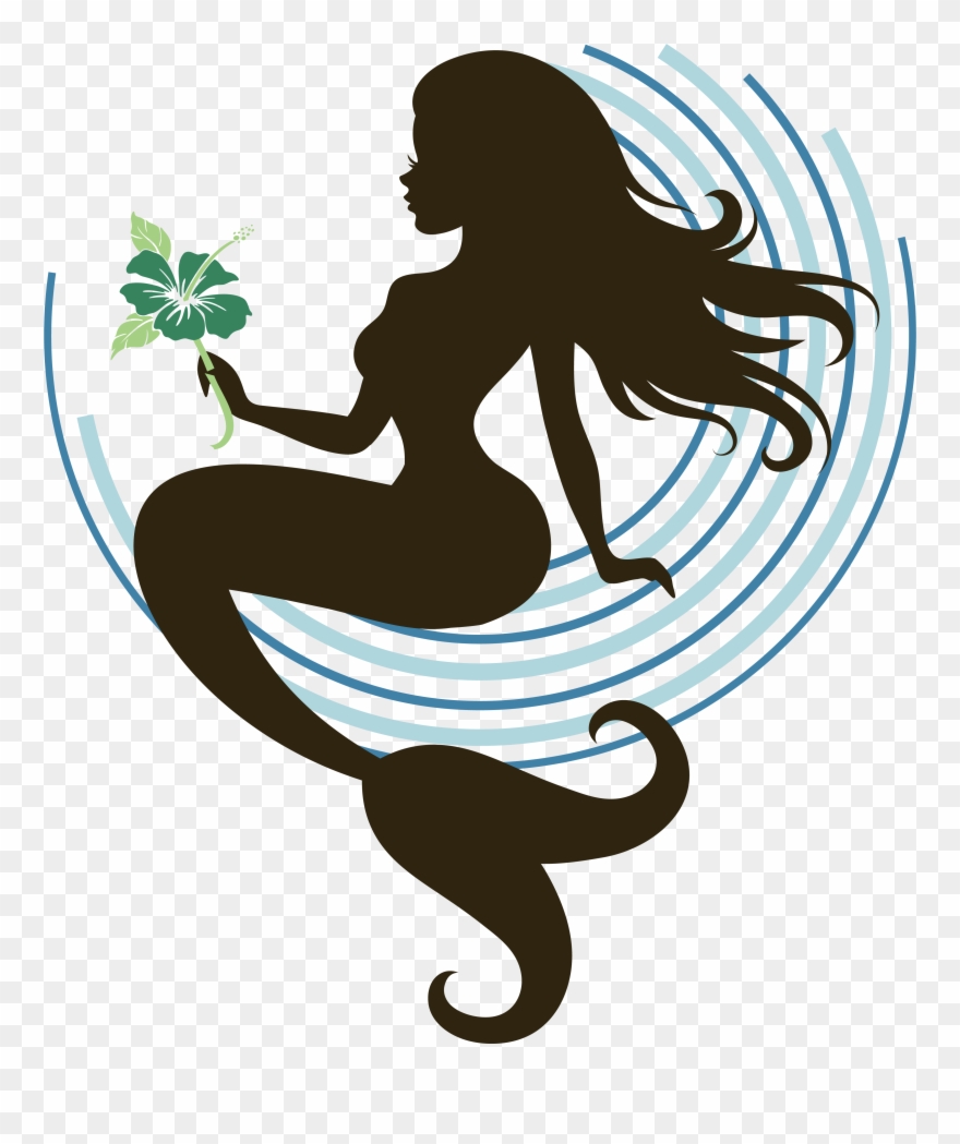 Color Mermaid Silhouette Clipart