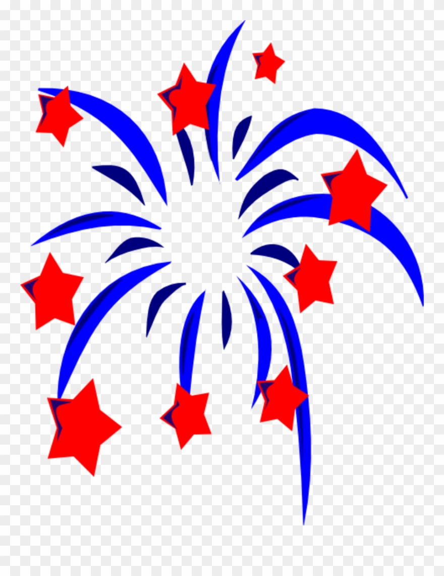 Happy 4th Of July - 4th Of July Fireworks Clip Art - Png Download