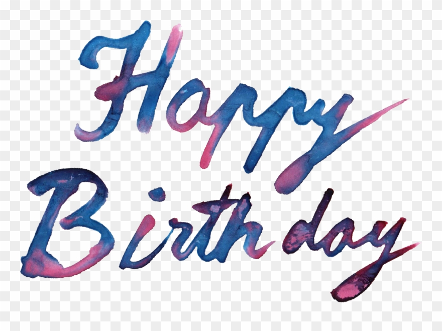 Image Download Happy Watercolor Png Onlygfx Com Free - Happy B Day Png Clipart