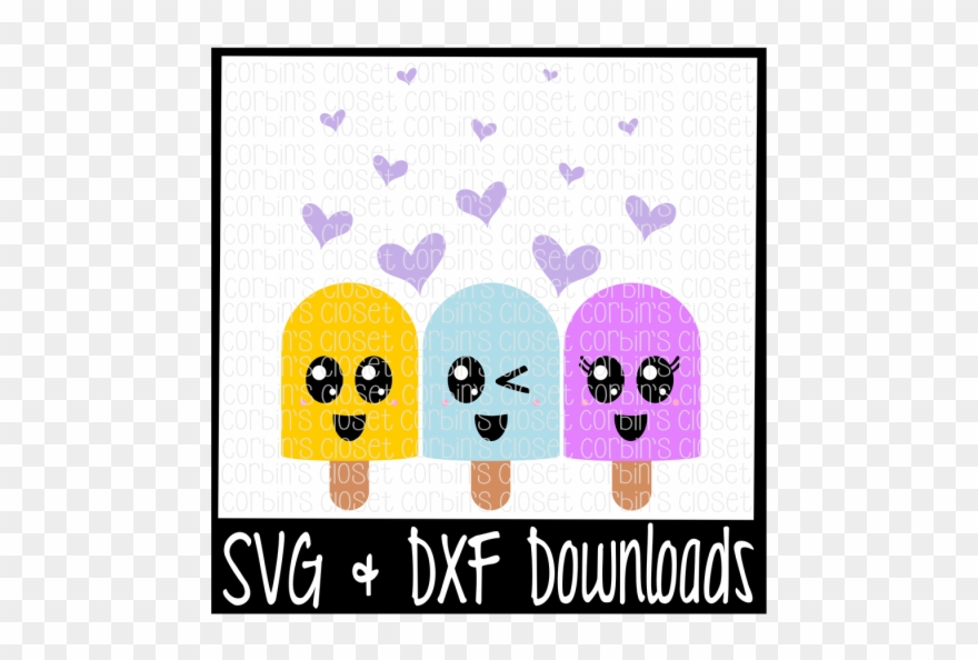 Free Kawaii Popsicles * Ice Cream * Fro-yo Cutting - Momma Bear Baby Bear Clipart