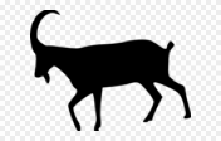 Goat Clipart Walking - Ram Animal Silhouette Png Transparent Png