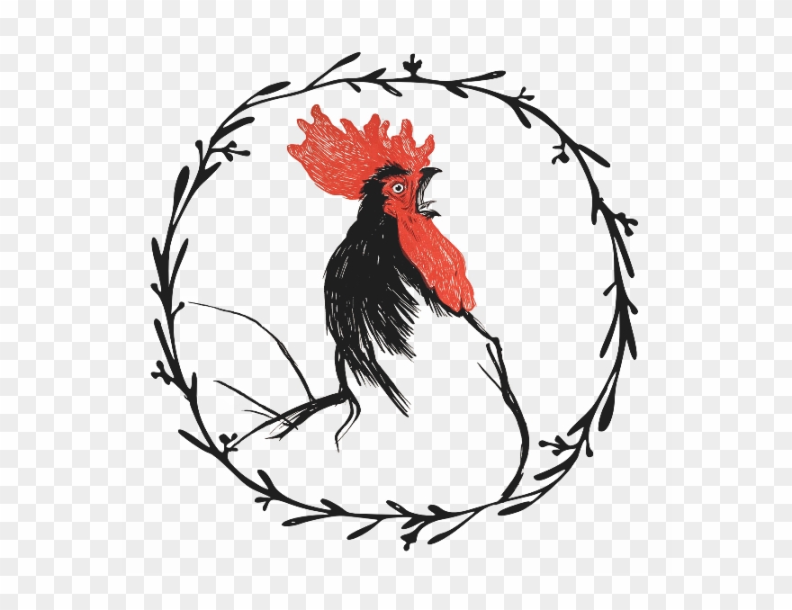 Vintage Rooster Crowing - Happy 24 Birthday To Me Clipart