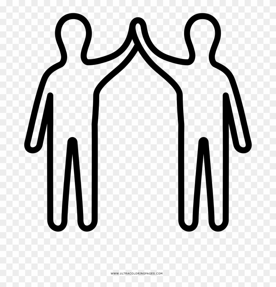 High Five Coloring Page - Samen Png Clipart
