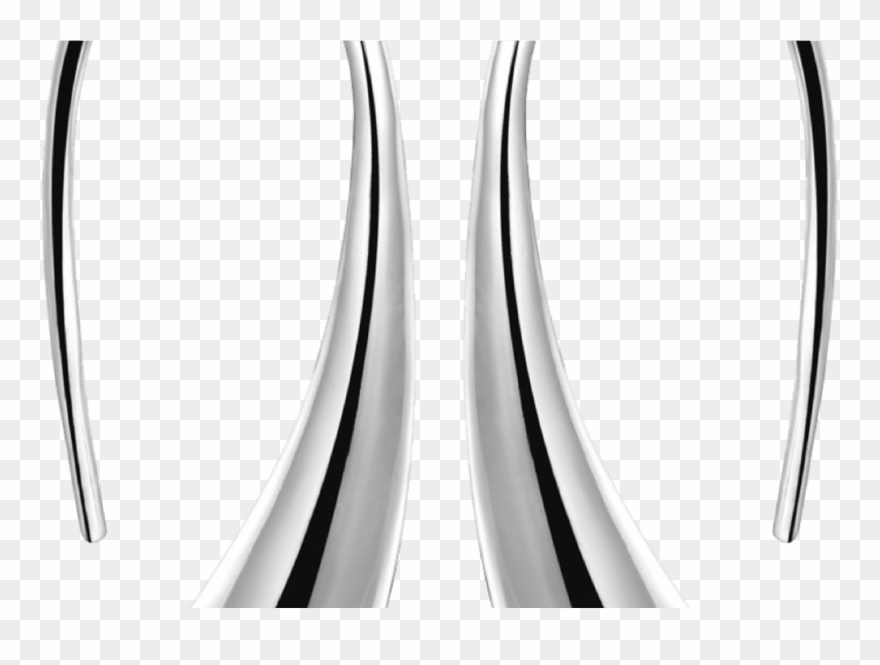 Sterling Silver Teardrop Earrings - Circle Clipart