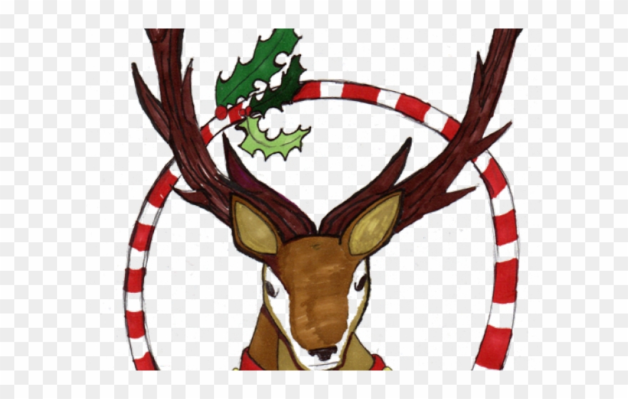 Antler Clipart Festive - Png Download