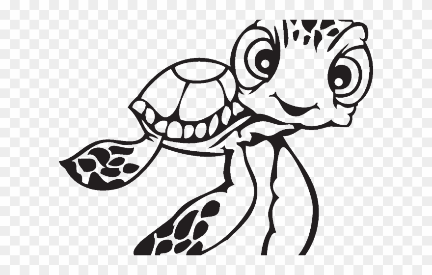Drawn Sea Turtle Dory - Drawing Sea Turtles Easy Clipart