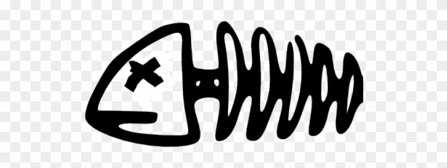 Salmon Clipart Skeleton - Dead Fish Cartoon Png Transparent Png