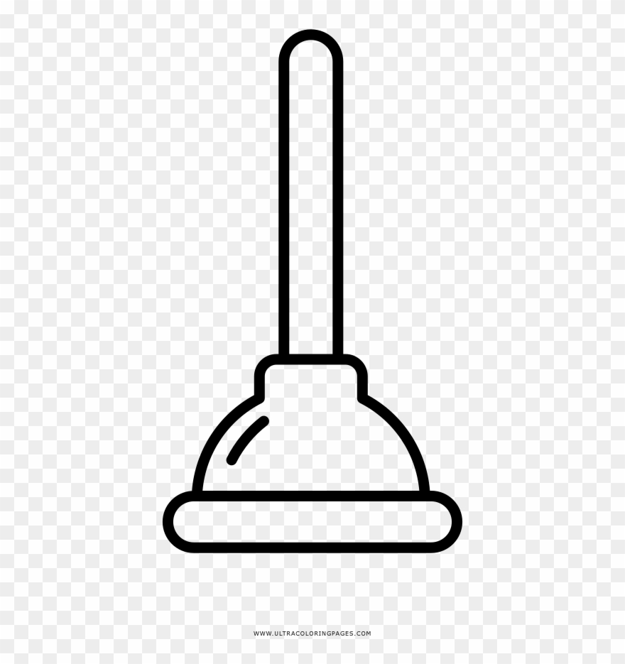 Plunger Coloring Page Clipart