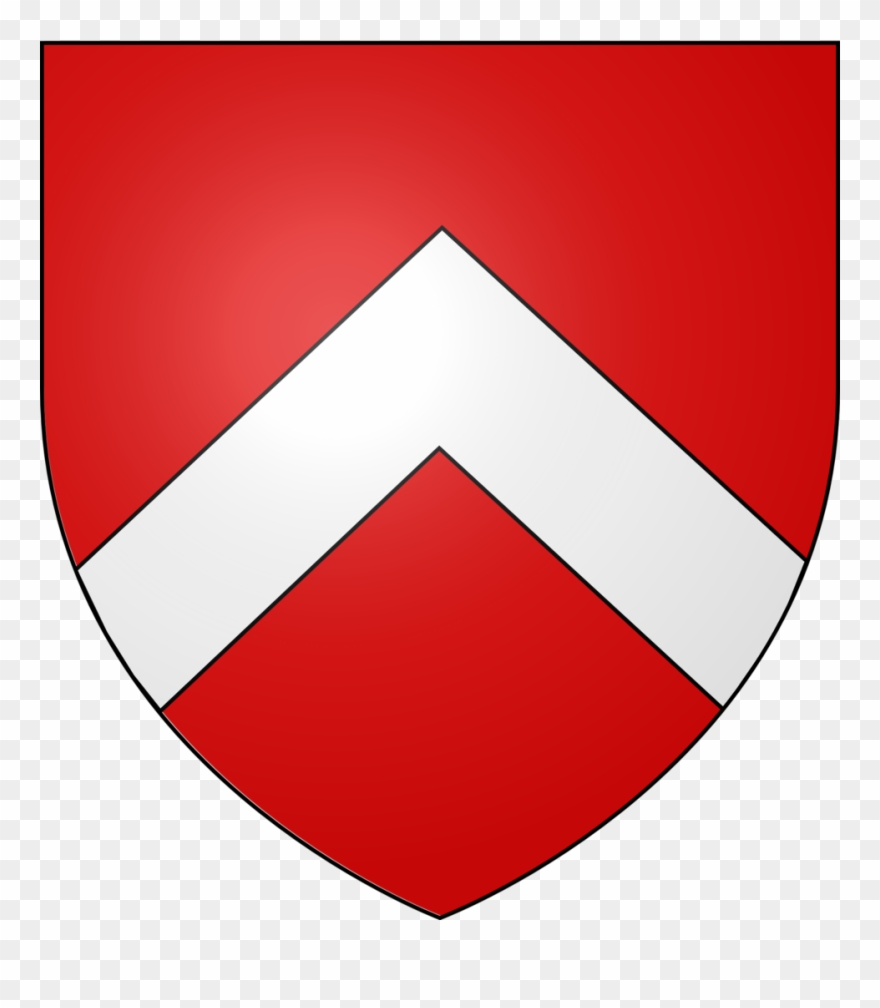De Gueules Au Chevron D'argent - Chateau De Luzy De Pelissac Clipart