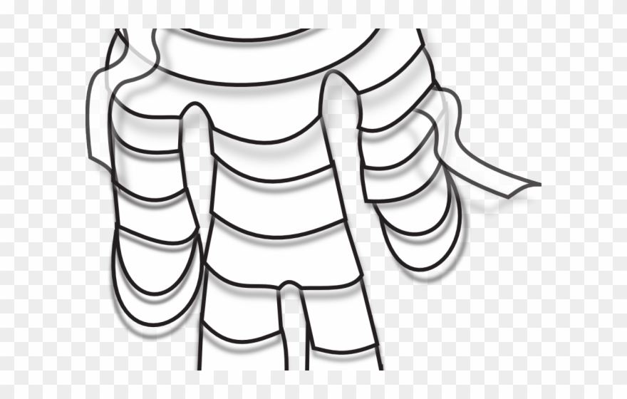 Mummy Clipart Black And White - Line Art - Png Download