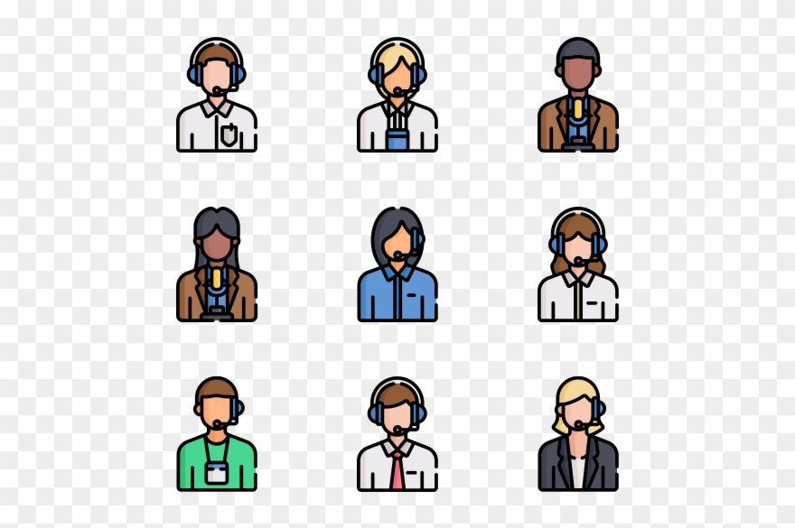 Call Center Avatars - Cartoon Clipart