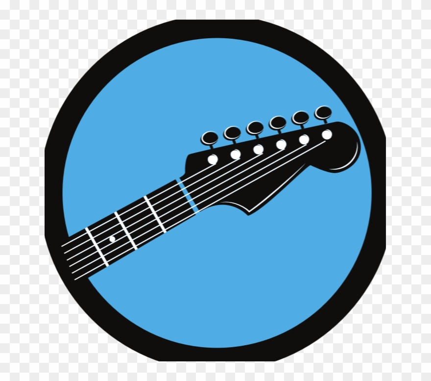 We - Guitar Logo Circle Clipart