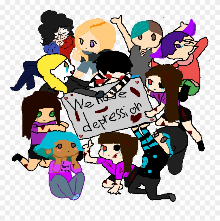 We All Have Depression - Cartoon Clipart