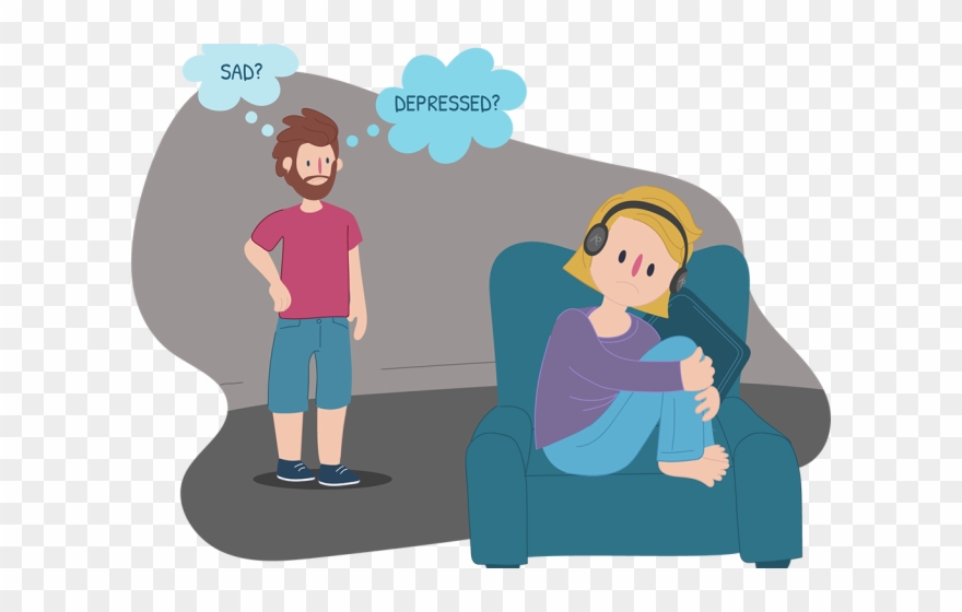 Depression Clipart Depressed Person - Depression Cartoon Png Transparent Png