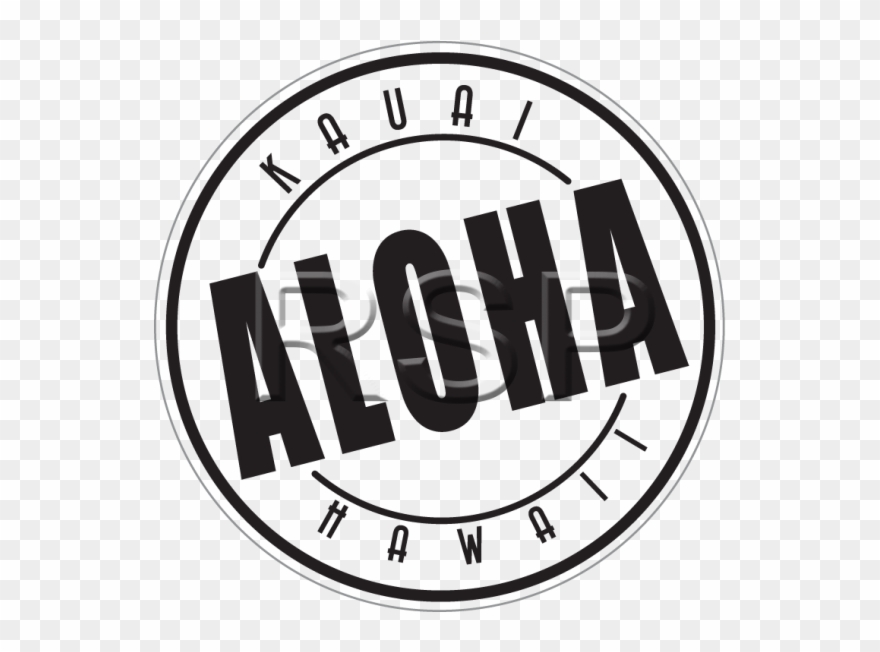 Decal Zip Codes Kauai Aloha - Circle Clipart