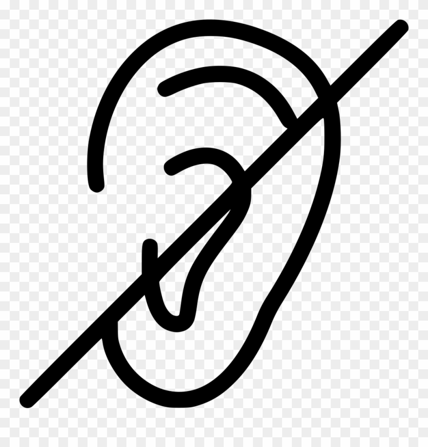 Ear Comments - Deaf Clipart - Png Download