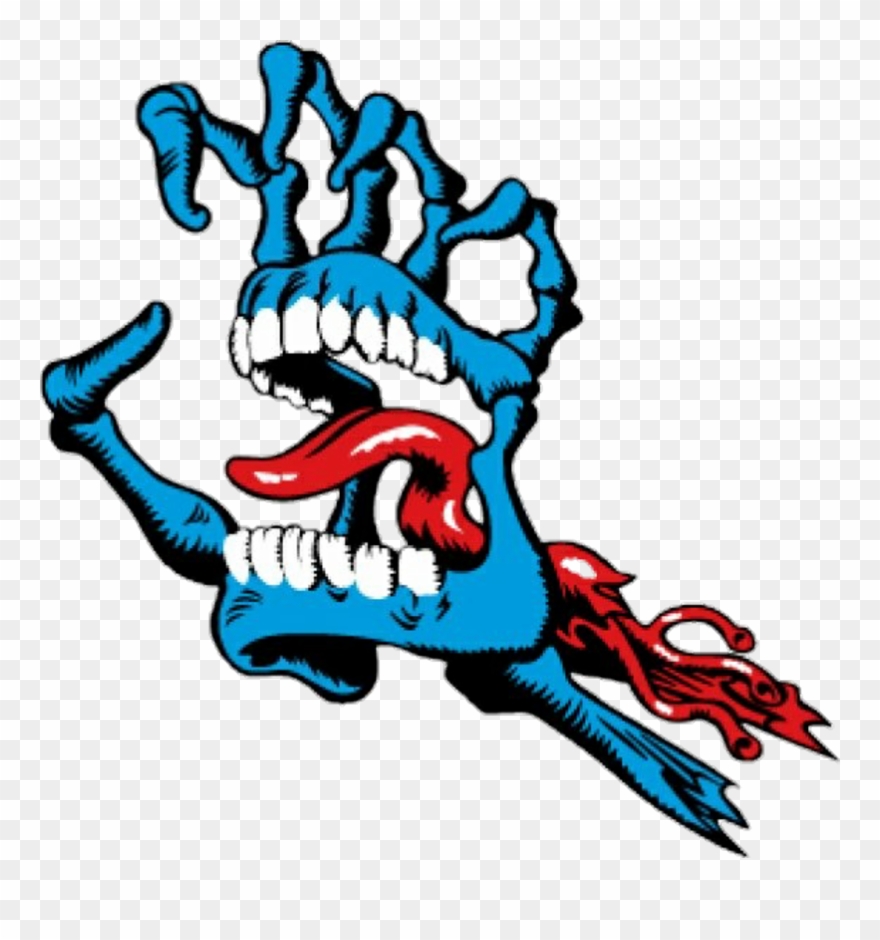 Horror Sticker - Santa Cruz Skateboards Hand Clipart