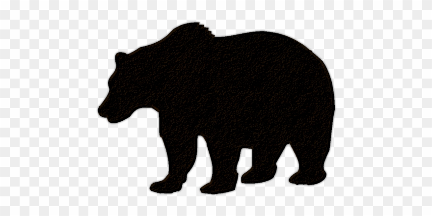 Bear Cub Clipart Colorful Bear - Black Bear Silhouette No Background - Png Download