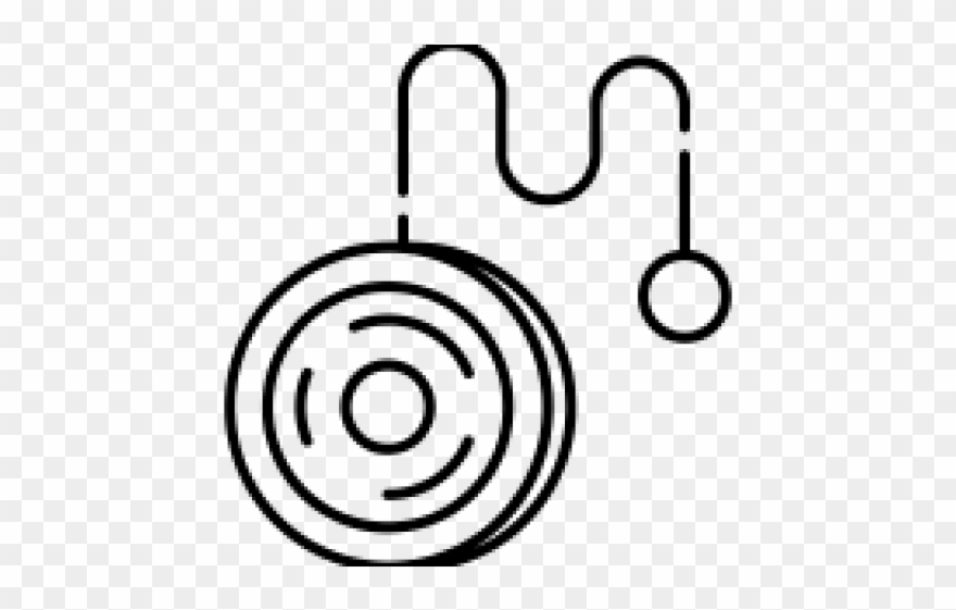 Yoyo Clipart Sketch - Yo Yo Drawing - Png Download