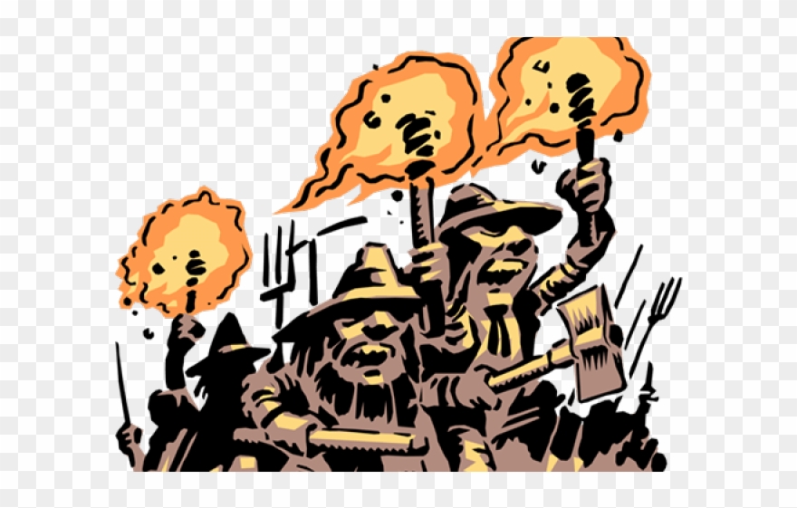 Carnation Clipart Animated - Angry Mob - Png Download