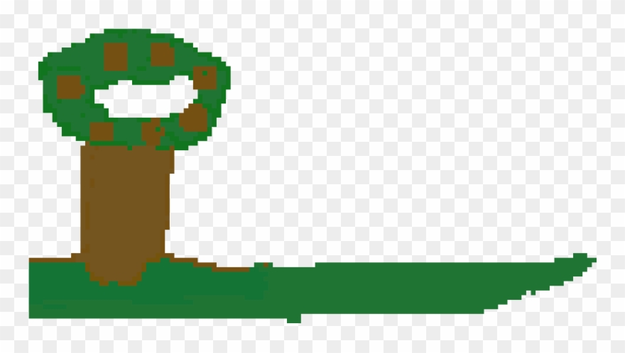 Tree With Coconut - Coconut Pixel Art Clipart