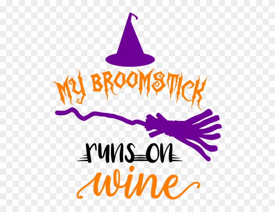 My Broomstick Runs On Wine Clipart
