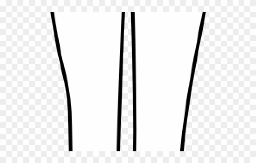 Jeans Clipart Outline - Monochrome - Png Download