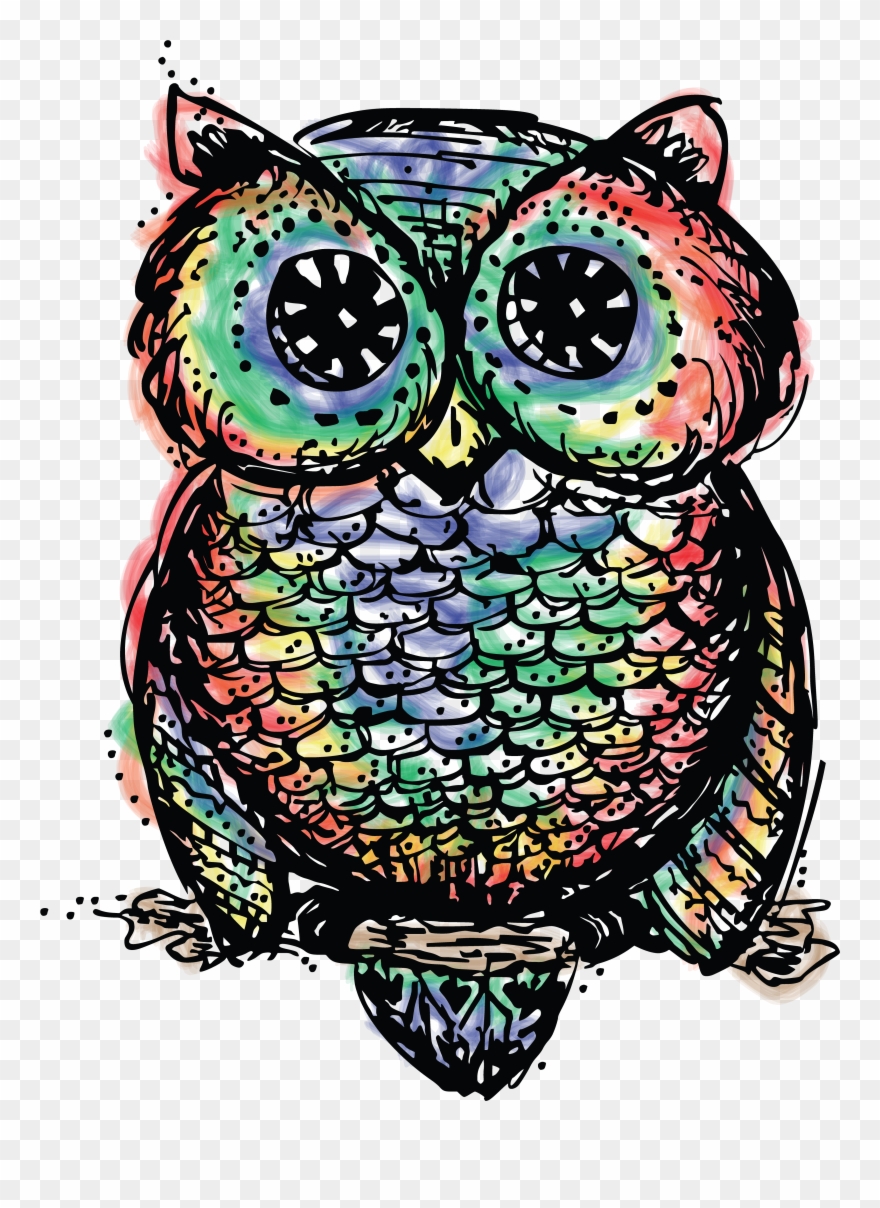 Spiritual Owl By R - Illustration Clipart