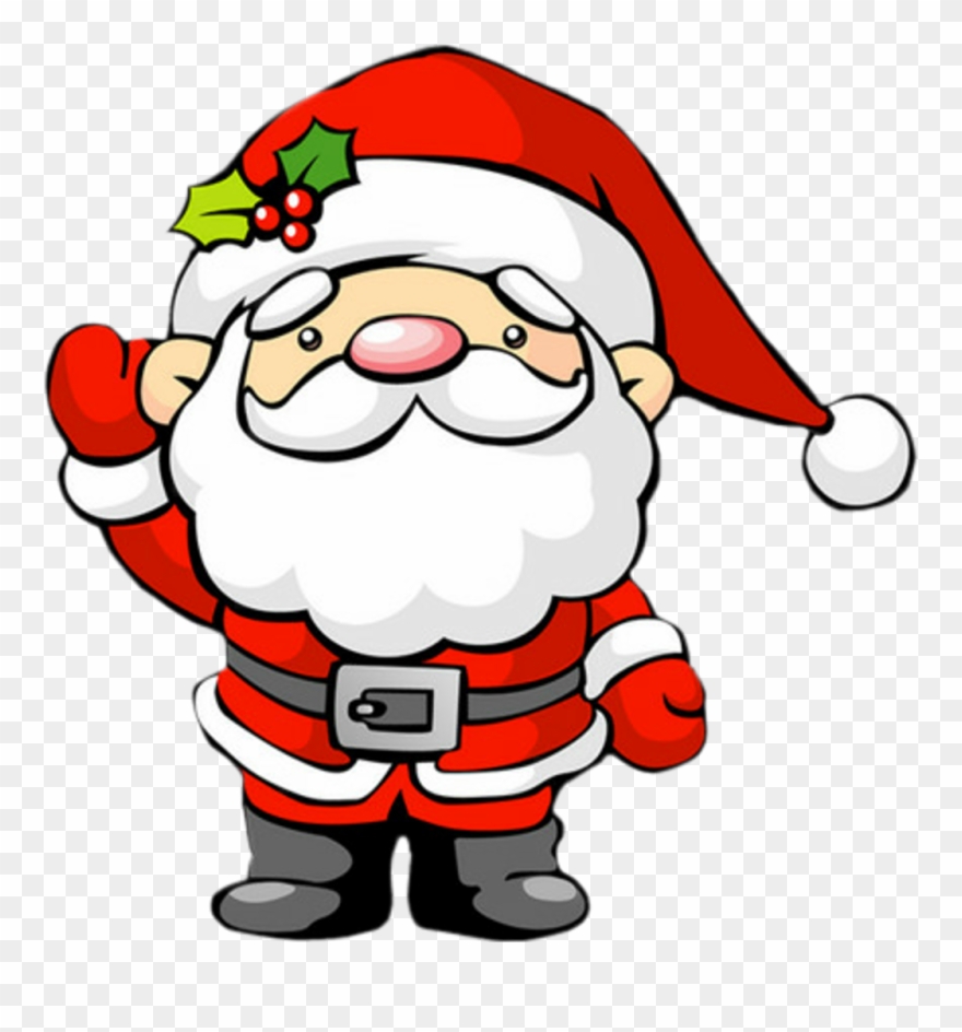 Santaclaus Sticker - Cartoon Santa Claus Chimney Clipart