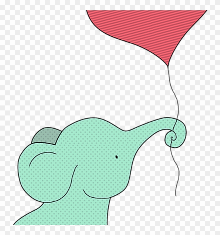 Baby Elephant With A Heart Balloon Tote Bag For Sale - Indian Elephant Clipart