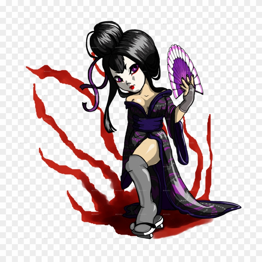 Geisha Bw Geisha Plus - Geisha Tattoo Bw Png Clipart