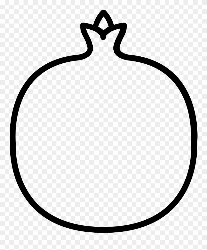 Pomegranate Coloring Page - Line Art Clipart