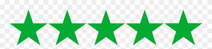 3000 X 700 0 - 5 Star Rating Green Clipart