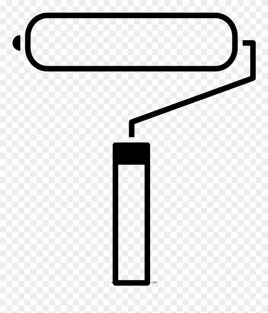 Paint Roller Coloring Page - Desenho De Um Rolo De Pintura Clipart