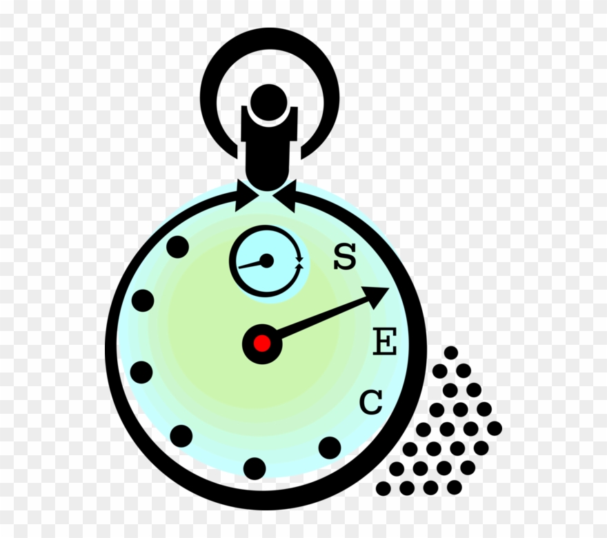 Handheld Vector Image Illustration Of Measures Elapsed - Circle Clipart
