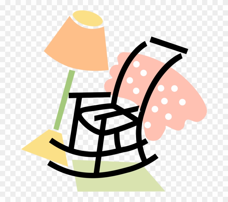 Vector Illustration Of Rocking Chair With Blanket And Clipart