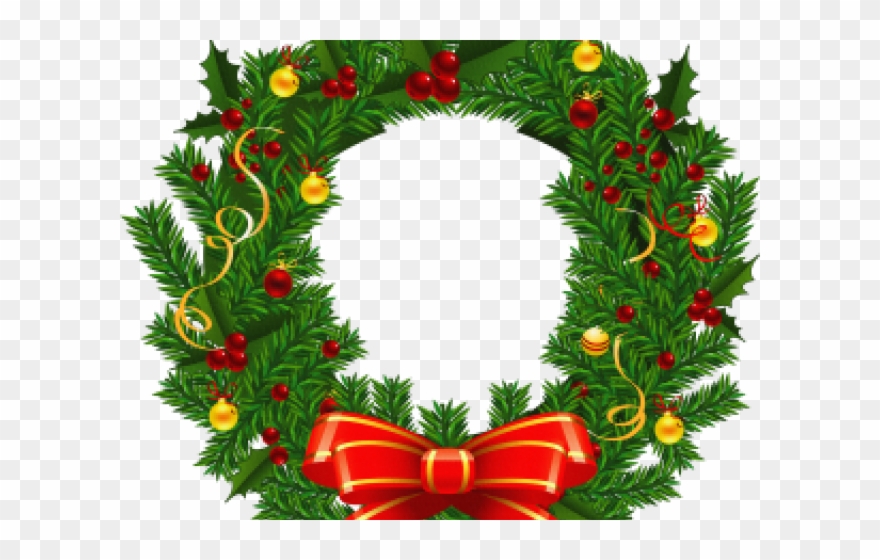 Wreath Clipart November - Corona De Navidad Png Transparent Png