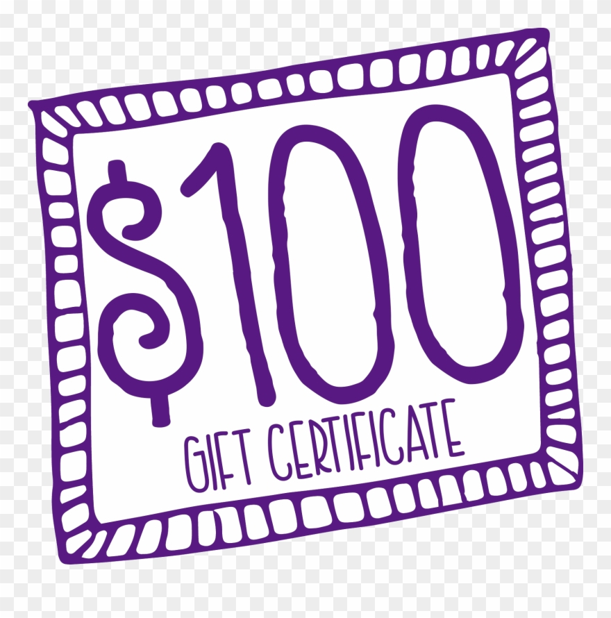 $100 Gift Certificate For Laarniandtita Clipart