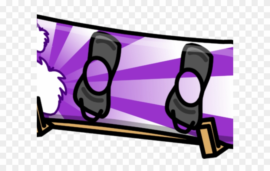 Snowboard Clipart Club Penguin - Png Download