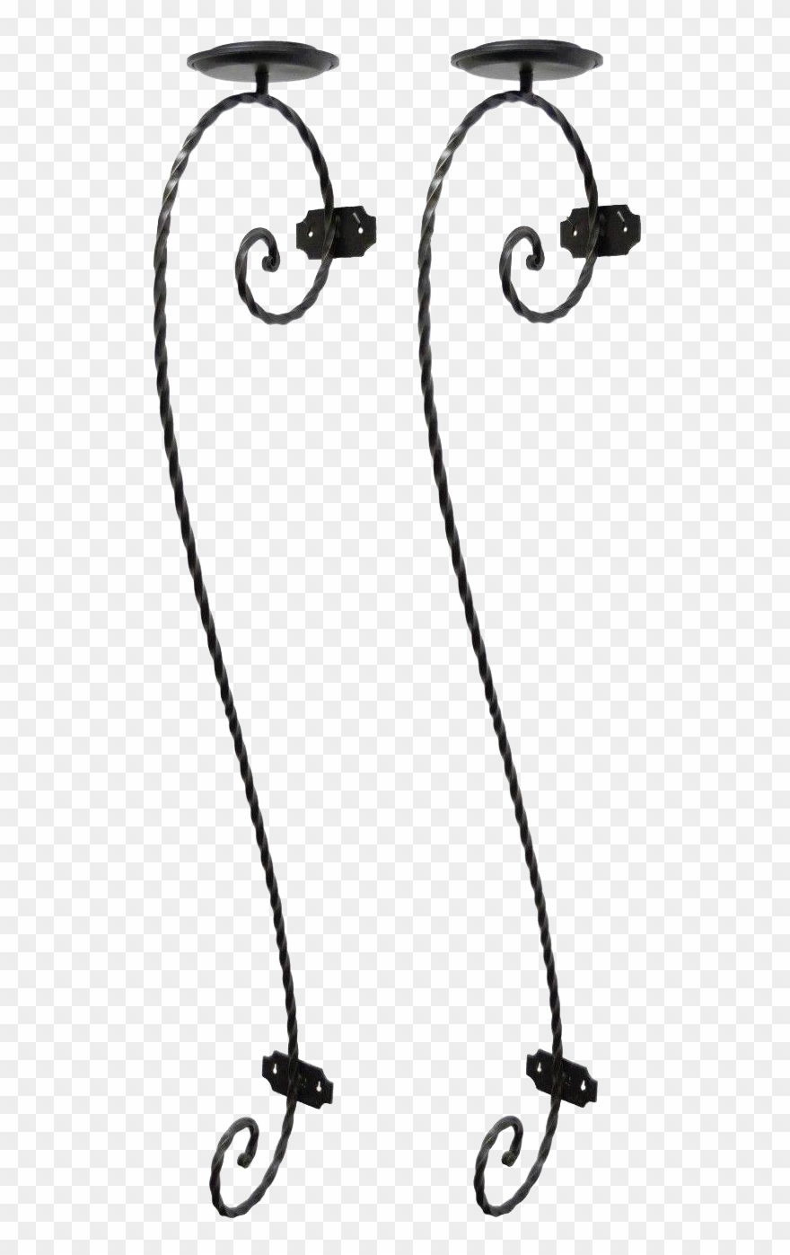 Pair Scrolling Twisted Wrought Clipart