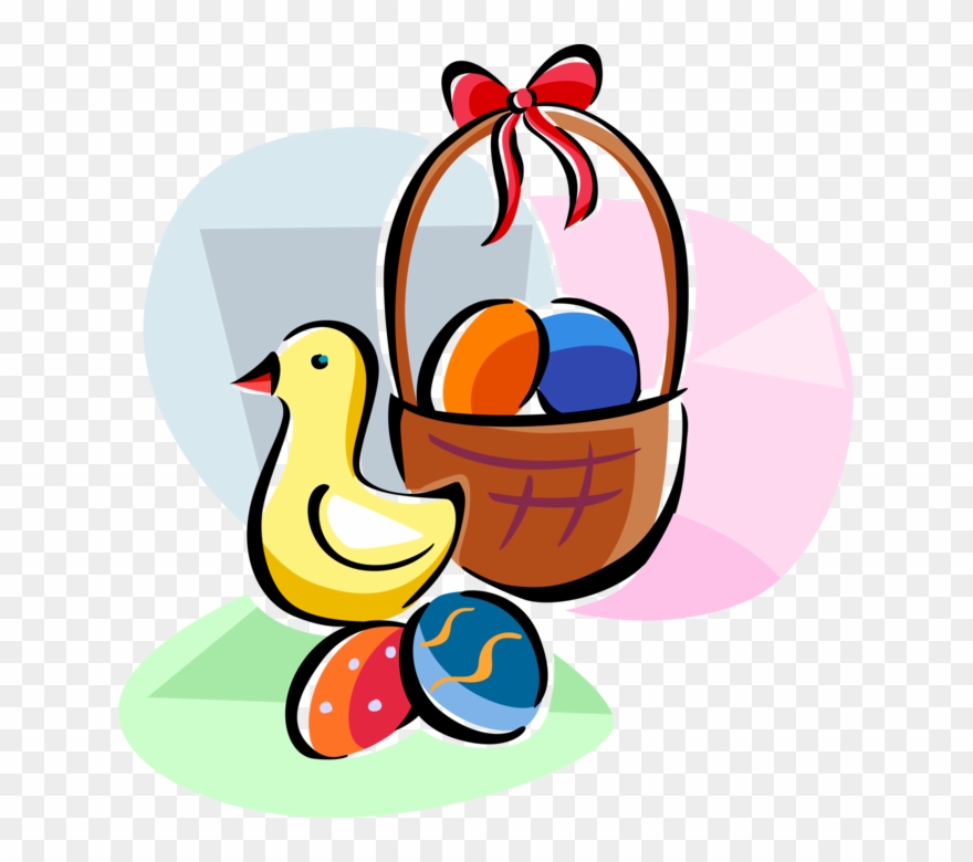 Vector Illustration Of Easter Baby Yellow Chick Bird Clipart