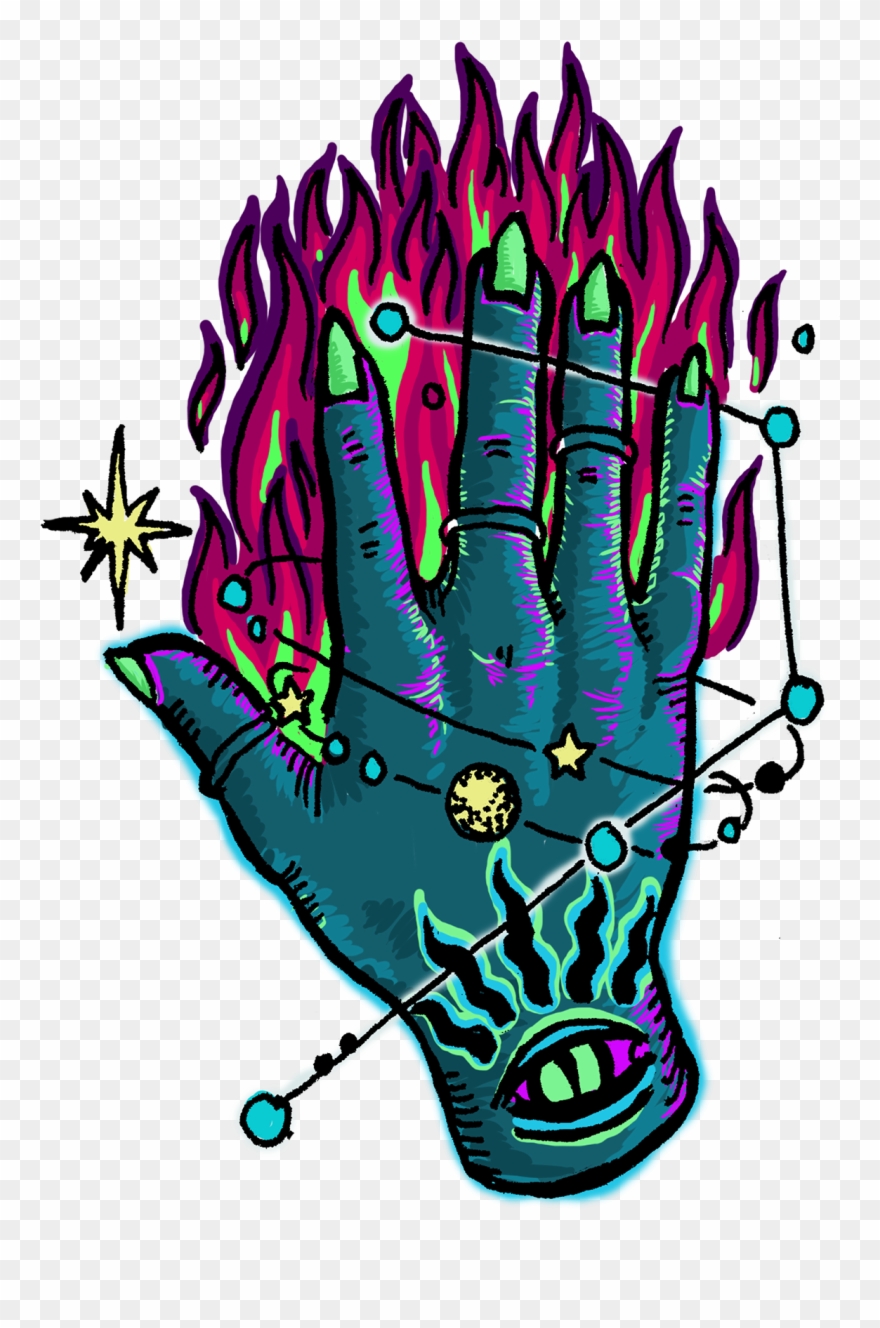 Hand Of Fate - All Seeing Eye Hand Smoking Clipart