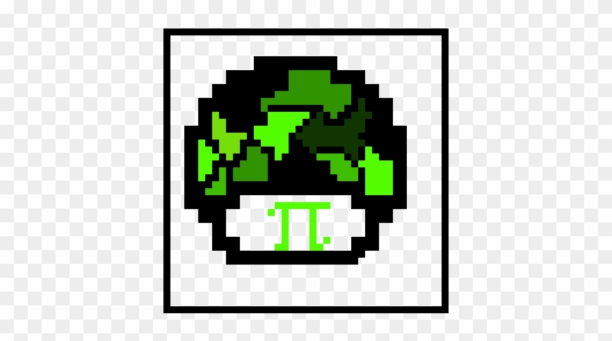 Pi Mushroom - Mario 1 Up Pixel Clipart