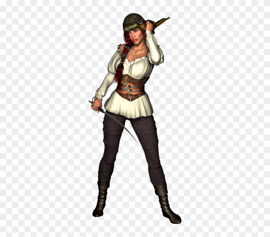 Pirate Captain Woman Clipart