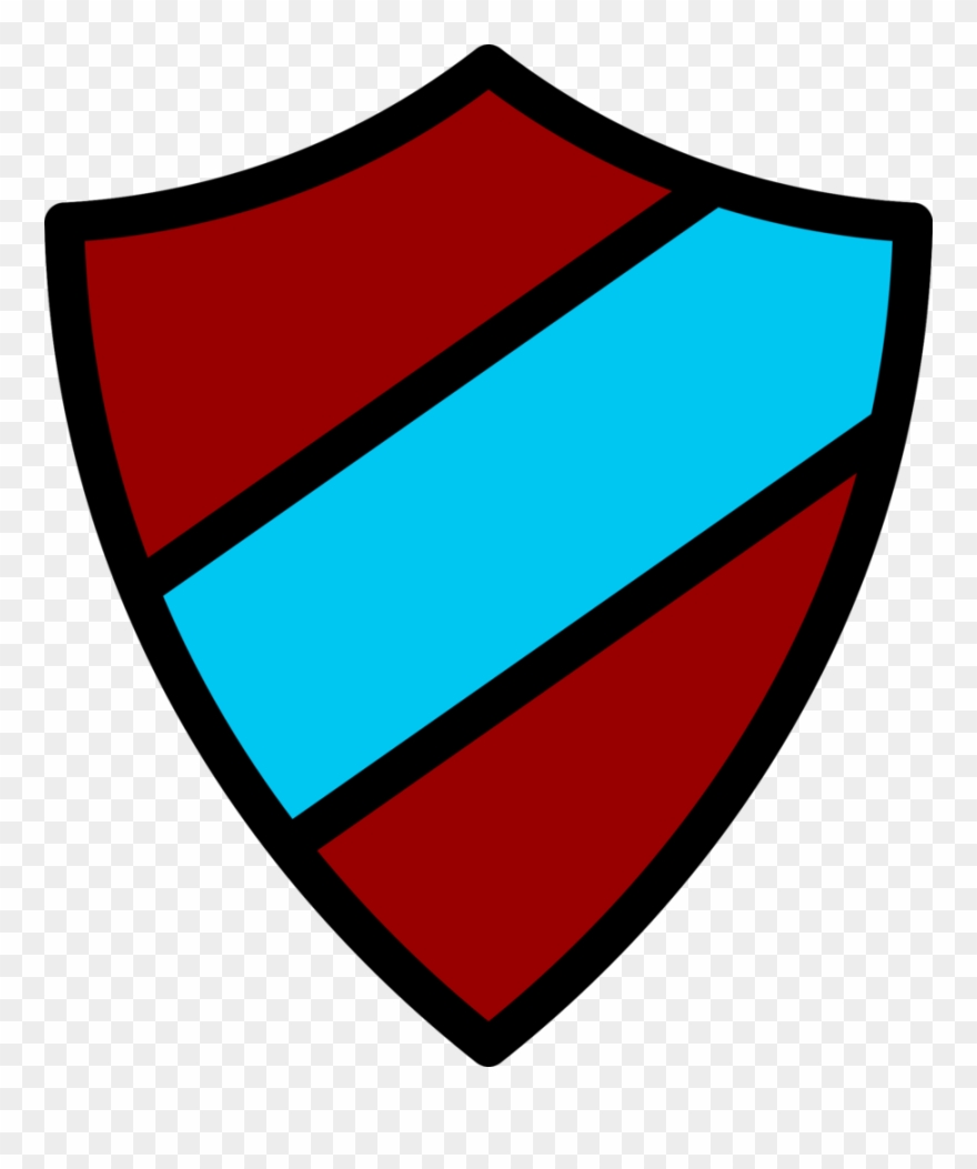 Emblem Icon Dark Red-light Blue Clipart
