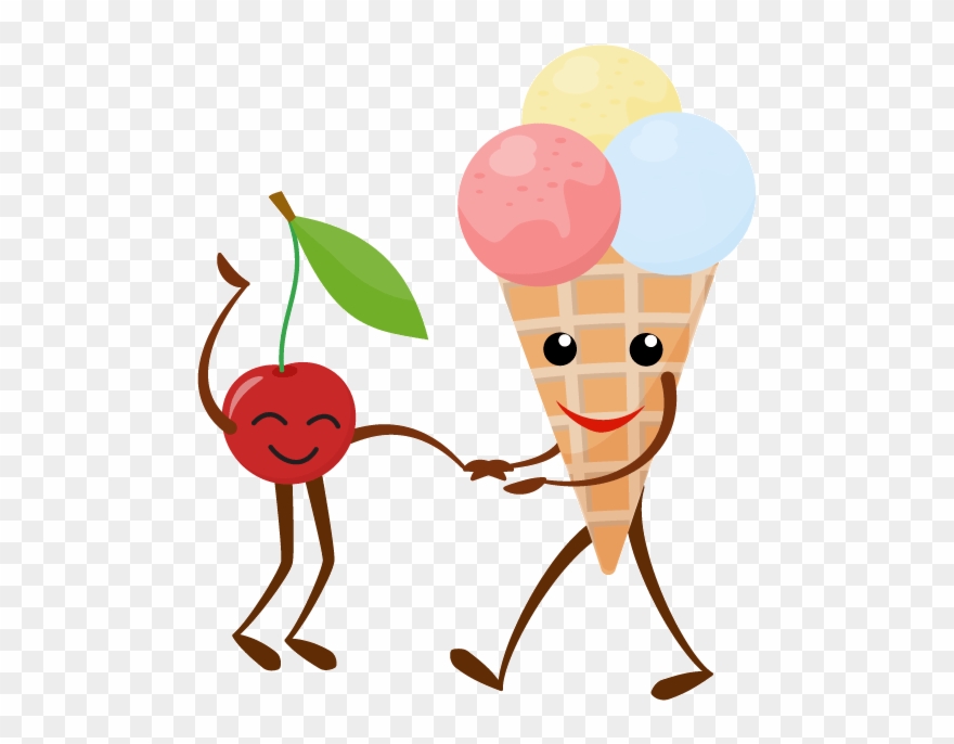 Cherry And Ice Cream Clipart