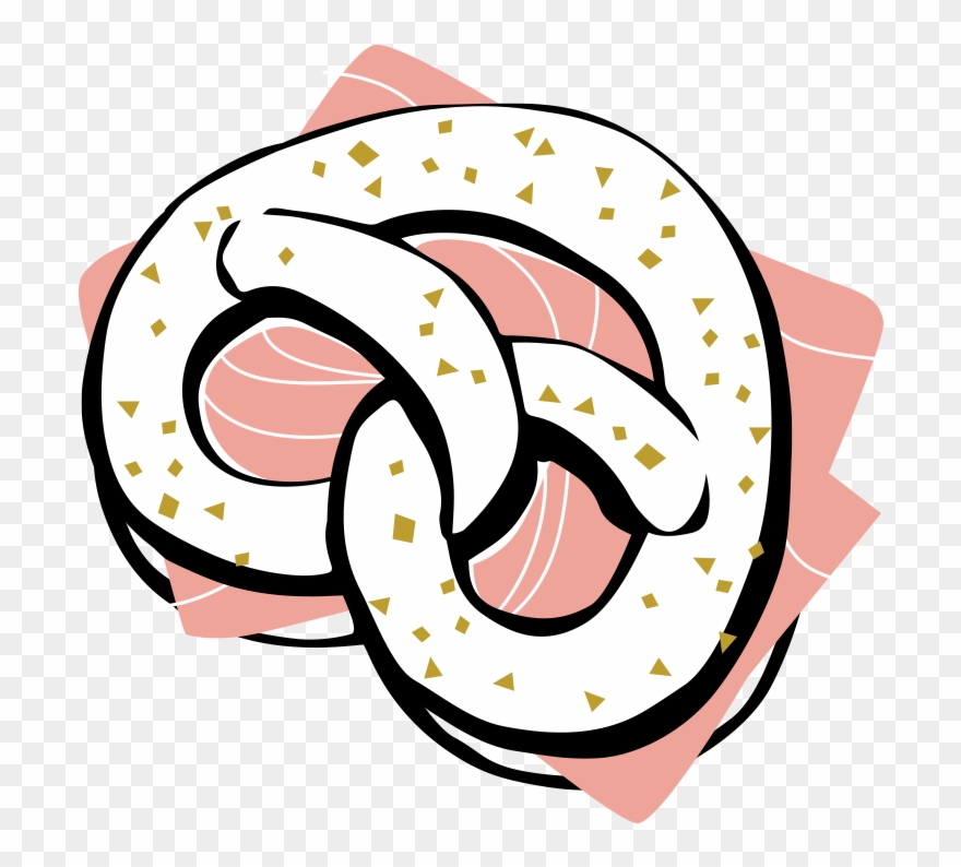 Ham Pretzel - Illustration Clipart