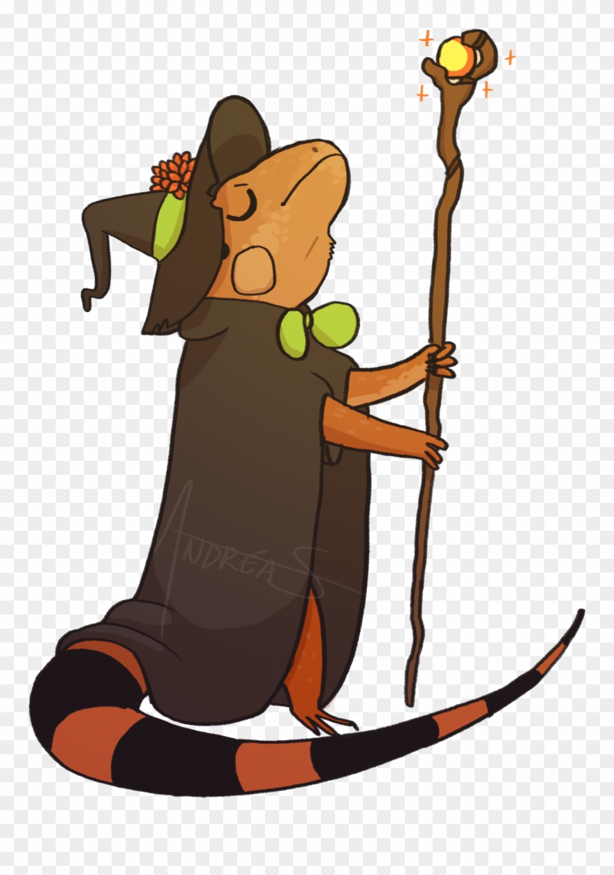 Cute Reptiles, Drawing Base, Art Base, Geckos, Bearded - Cartoon Clipart